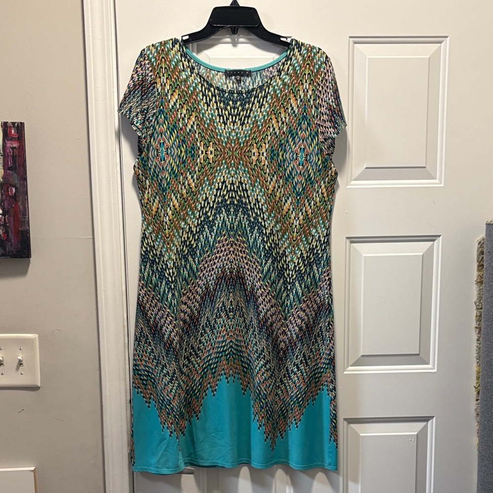 Tiana B. Multicolor Patterned Midi Dress